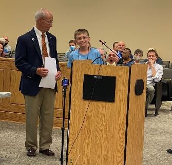 Mr Max and Mayor Grandy